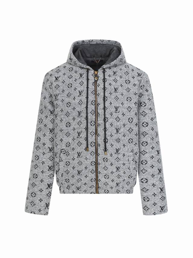 Louis Vuitton Printed Leather Hooded Zip-Up Jacket Original: Purchased for 36899
