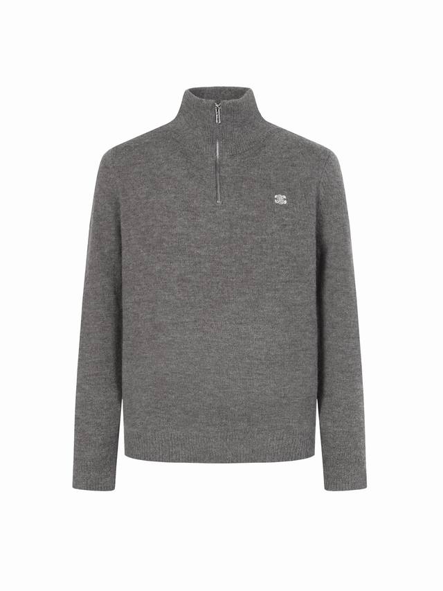 Celine 24Fw Small Embroidered Turtleneck Sweater, Grey ( ). Originally purchased