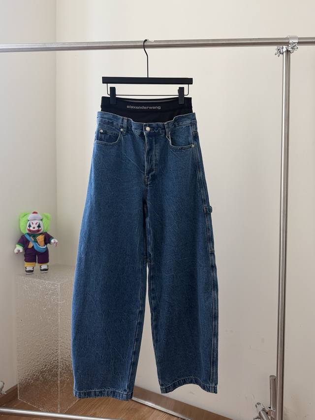 Alexander Wang Aw Faux Two-Piece Webbing Cargo Jeans Official Website Style Cus