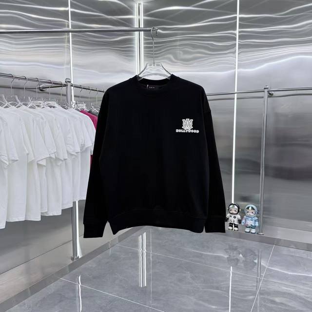 Amlrl 2025 Autumn/Winter New Custom Fabric Crew Neck Long Sleeve Sweatshirt with