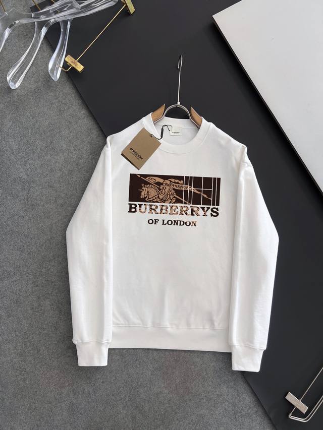 Burberry 25Ss Fall/Winter New Long-Sleeved Fleece-Lined Sweatshirt. A timeless c