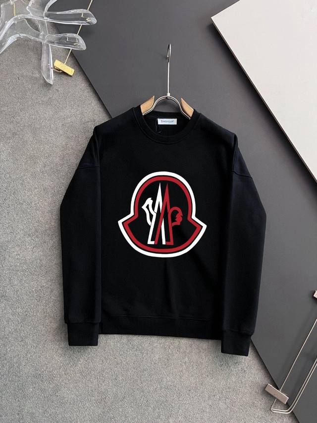 Moncler 25Ss Autumn/Winter New Crew Neck Fleece-Lined Sweatshirt. A timeless cla