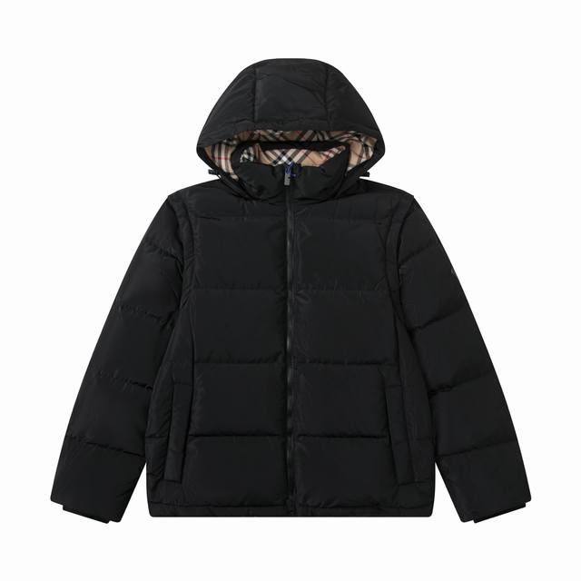 Bbr 25Fw New Logo Detachable Sleeve Down Jacket. The high-density nylon fabric i