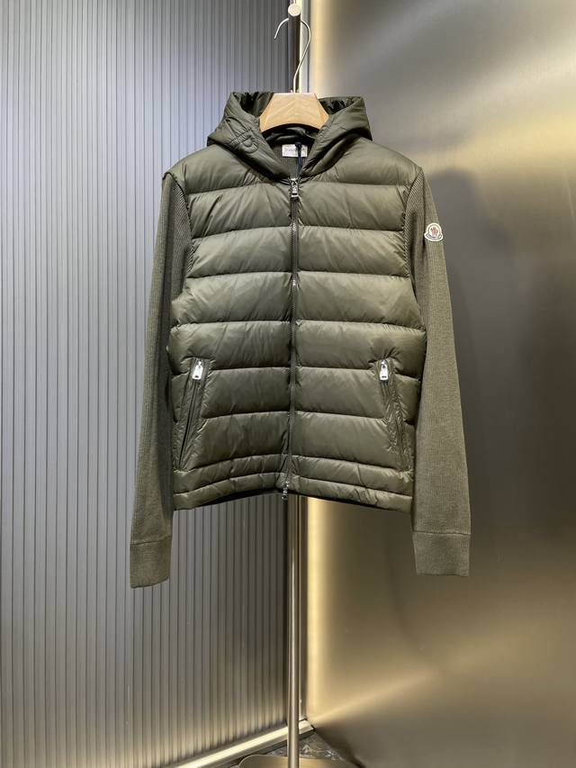 Moncler 25Fw Autumn/Winter New Arrival Men's Lined Wool Zip-Up Hooded This wool