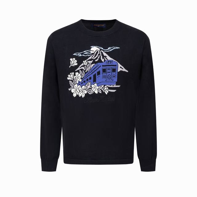 LV X Nigo Mount Fuji Train Embroidered Crew Neck Sweater. Originally purchased f