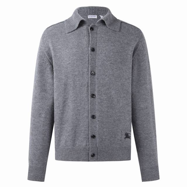 Bbr Grey cashmere cardigan with horse-drawn collar. Original version purchased f