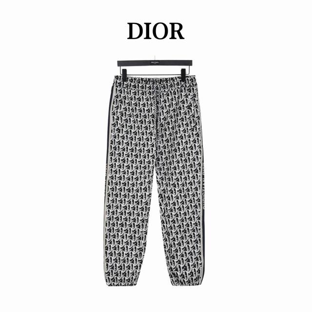 Dior All-over Jacquard Side-Welt Trim Pants Set, Black ( ). Inspired by 1980s re