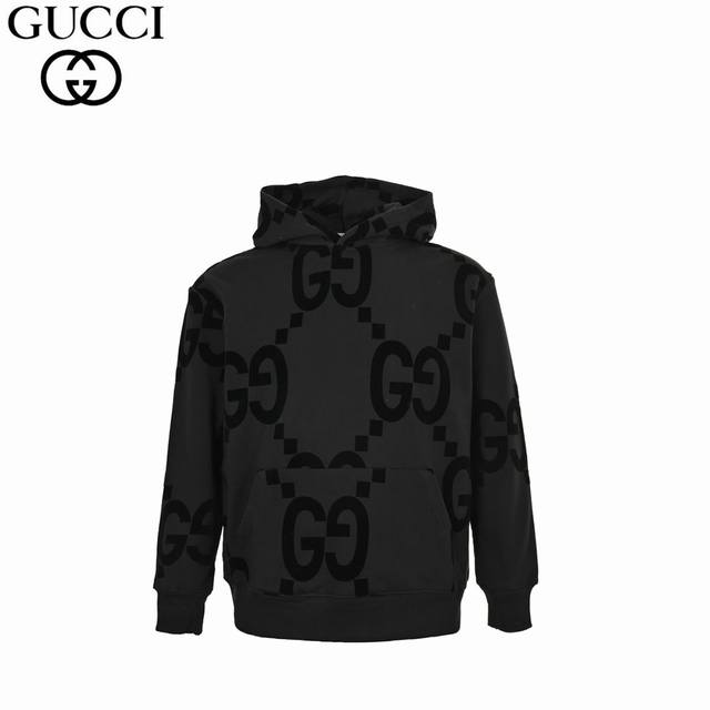 Gucci 24Fw Double G Flocked Print Hoodie Set ( ) This casual hoodie is meticulou