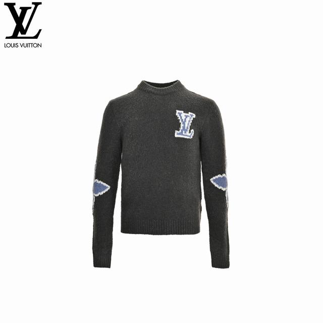 Louis Vuitton 25Fw Jacquard Logo Knit Sweater ( ). The fabric is a blend of 82%