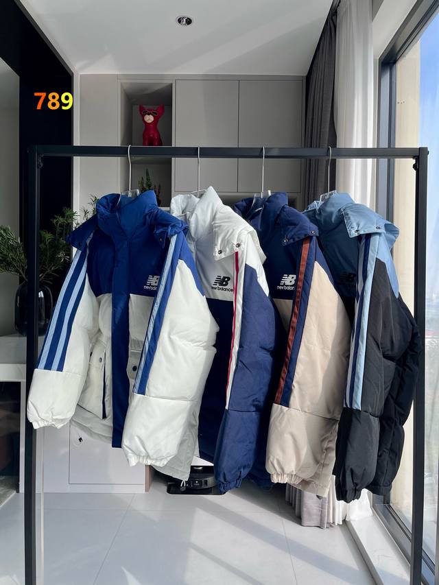 Nb Ribbon College Style Hooded Cotton Jacket New Balance Nb Ribbon Hooded Cotton