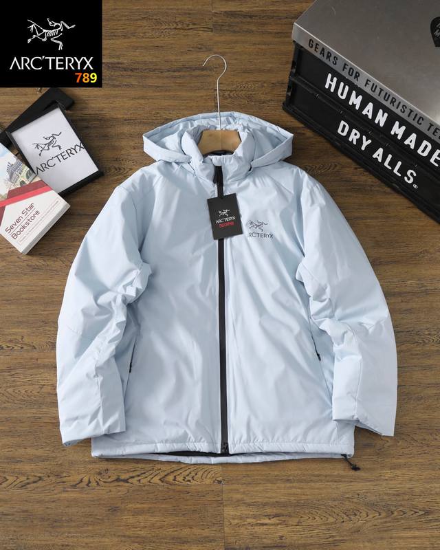 Arcteryx Atom Ltd Logo Long-Sleeved Hooded Cotton Jacket, Men's Lightweight Cot
