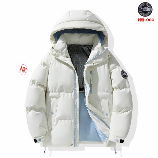 Embroidered Logo The North Face series, men's winter coat, stand-up collar cotto