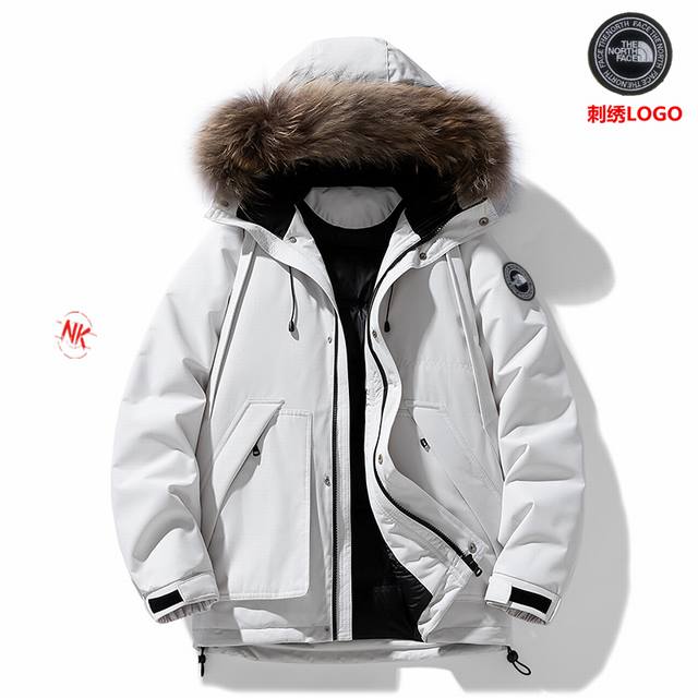 Embroidered Logo 90% White Duck Down The North Face White Duck Down Jacket Short