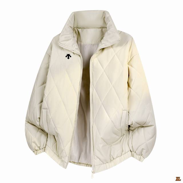 Descente Exclusive Real Shot New Winter High-Quality Diamond Pattern Stand Colla