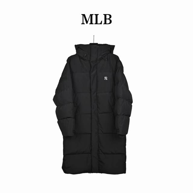 New York Yankees Embroidered Logo Long Hooded Down Jacket Product Colors: Black,