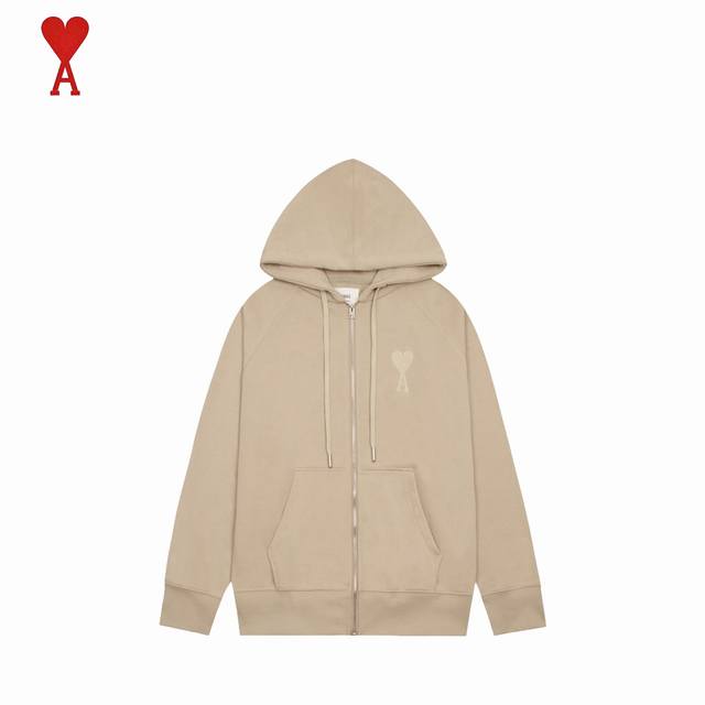 Ami Paris 25Fw Macaron Hooded Zip-Up Jacket Let's skip the fluff and get straigh