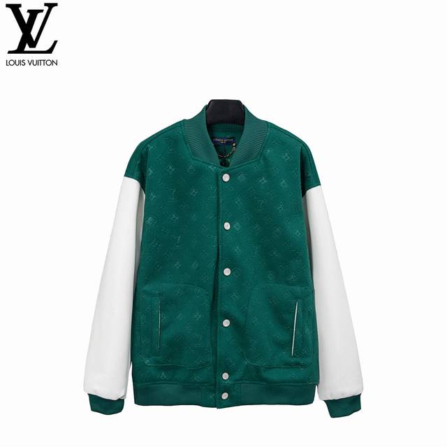 Louis Vuitton 25Ss Heavy Embroidery Monogram Baseball Jacket - Moderate thicknes