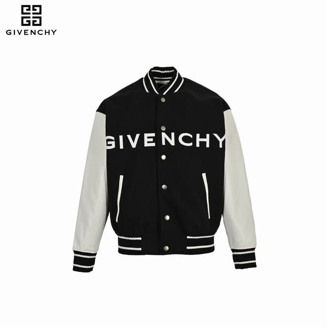 Givenchy Leather Embroidered Baseball Jacket High-quality Giv official website