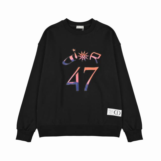 47 Letter Sweatshirt : 25Fw Autumn/Winter New Crew Neck Sweatshirt Fabric: Custo