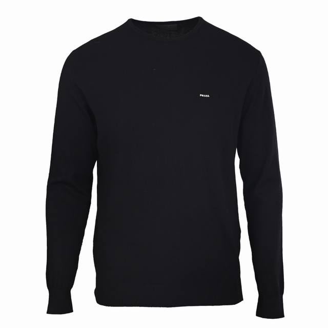 Prada PRD Small Knit Wool Crew Neck Sweater ( ) Made of fine wool, the delicate