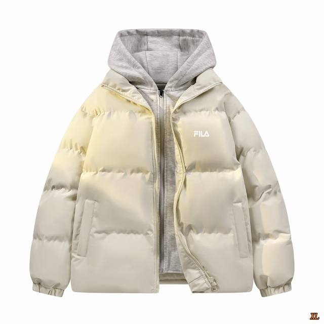 Fila Exclusive Real Shot New Arrival: High-Quality Hooded Cotton-Padded Jacket