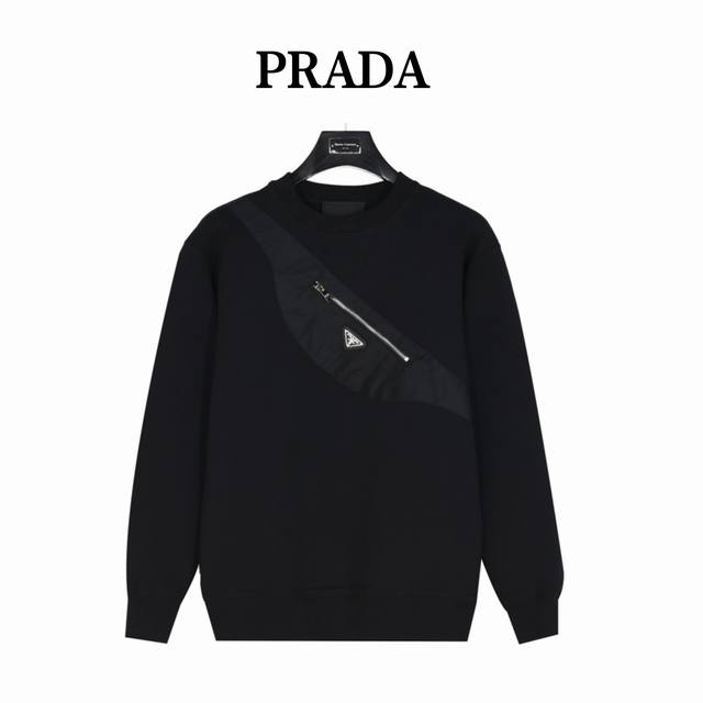 Prada Backpack Crew Neck Sweatshirt ( ) is made of high-count, high-density dou