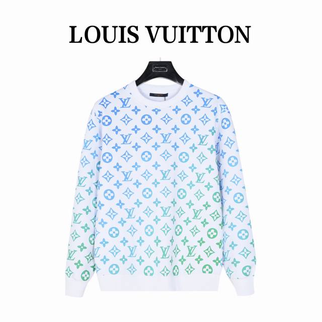 Louis Vuitton all-over gradient crew neck sweatshirt. Upgraded quality, original