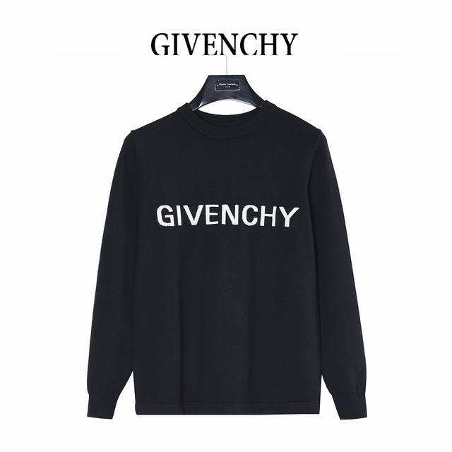 Givenchy Logo Jacquard Crew Neck Sweater ( ) Made with original long-staple cott