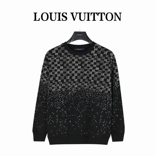 Louis Vuitton 25Fw Gradient Airplane Print Crew Neck Sweatshirt. Made of 420g pu