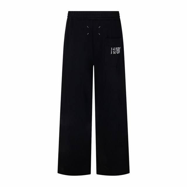 High-quality Maisonmargiela embroidered logo wide-leg casual sweatpants, unisex