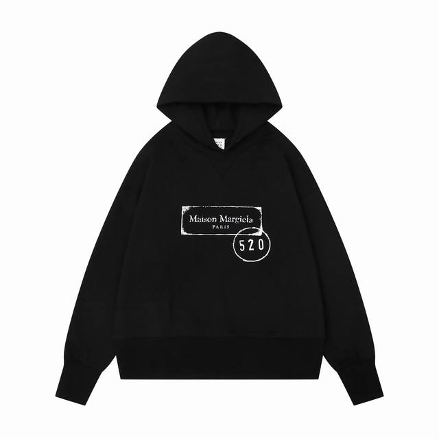 High-quality Maisonmargiela 520 series printed hoodie, unisex. Made with 450g h