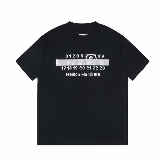 High-quality Maisonmargiela digital-print short-sleeved T-shirt, unisex. Thick,