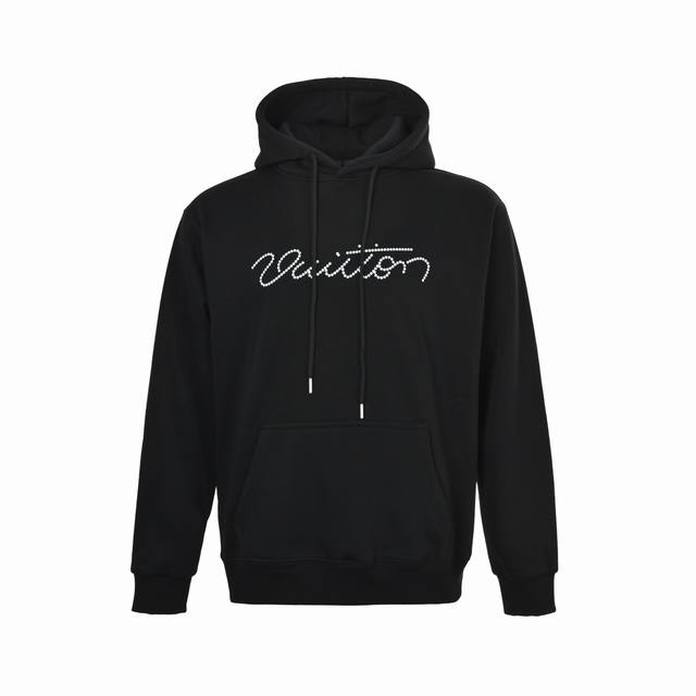 Louis Vuitton 25Fw Dot Letter Hooded Sweatshirt ( ) 480G High-Grade Combed Cotto