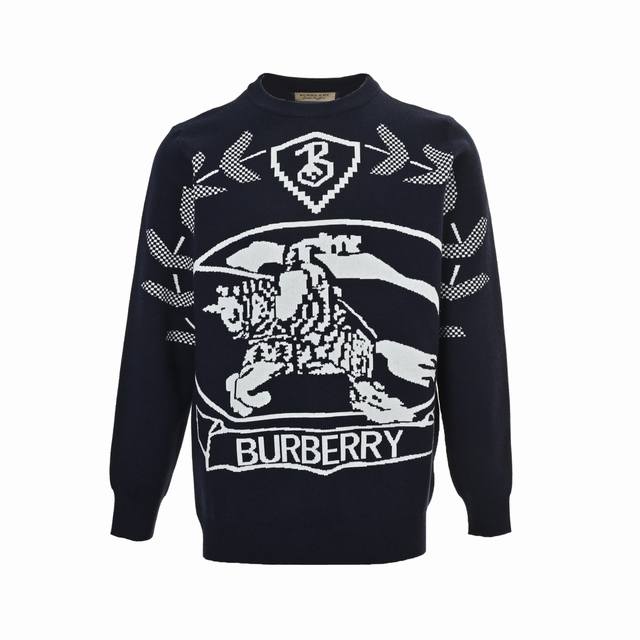 Burberry Wheat Ear & Horse Jacquard Crew Neck Sweater. Purchased from Hong Kong