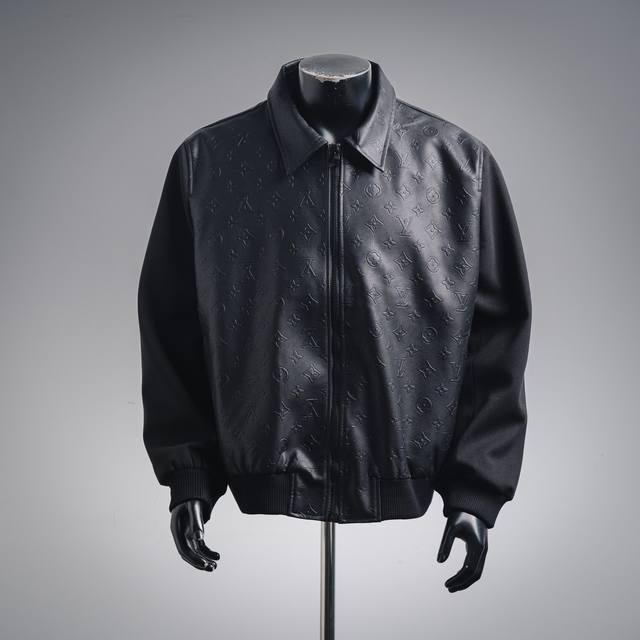 Louis Vuitton LV 25Ss All-over Embossed Leather Patchwork Jacket/Jacket. Availab