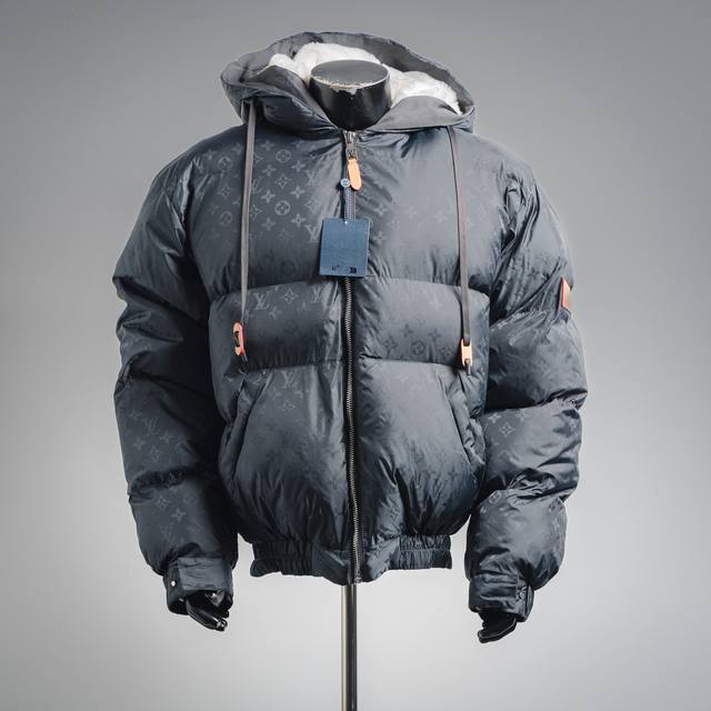 Louis Vuitton 25Ss Ski Collection Hooded Down Jacket with Subtle Pattern and Sle