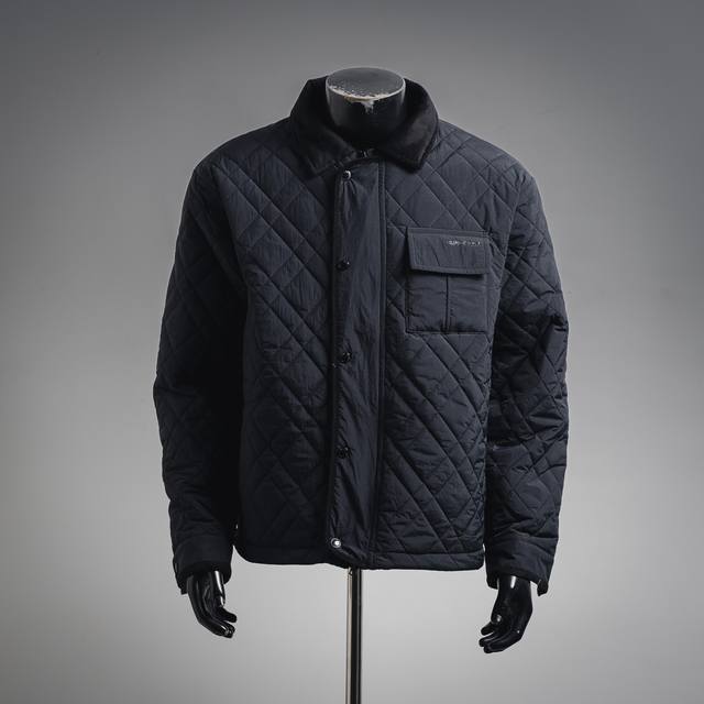 Burberry 2025Ss New Diamond Quilted Cotton Jacket with Chest Pocket and Lapel. C