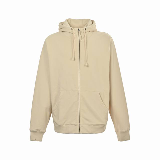 Maison Margiela Unfinished Embroidered Print Hooded Sweatshirt Jacket ( ) Custom