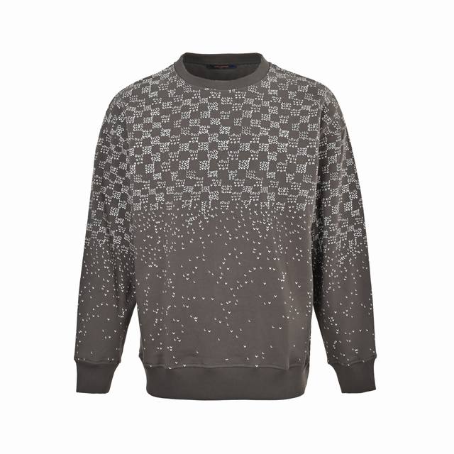 Louis Vuitton 25Fw Gradient Small Airplane New Floral Crew Neck Sweatshirt 420g