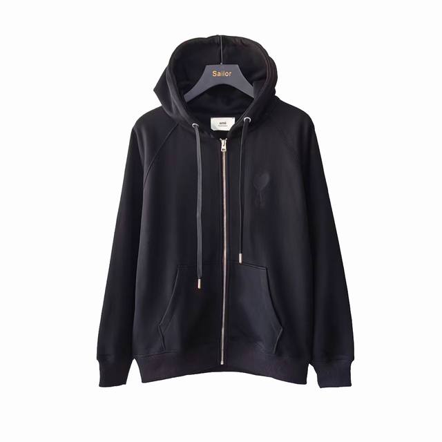 Real Shot Details + Size Chart Ami Macaron Hooded Zipper Jacket Let's skip all t