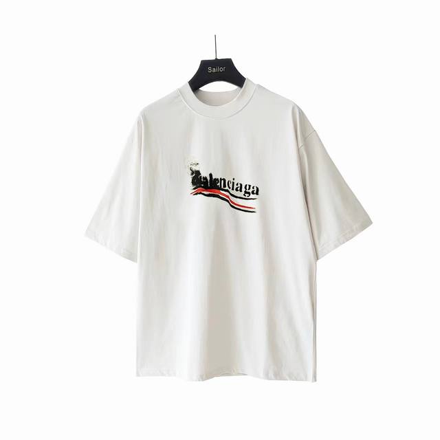 Real shot details + size chart Balenciaga Dissolved Coke Dot Print Short-Sleeve