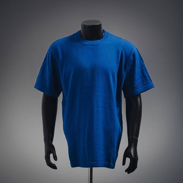 Louis Vuitton 25Fw New Jacquard Sleeve Knit Short-Sleeve Top ( ) The fabric is m