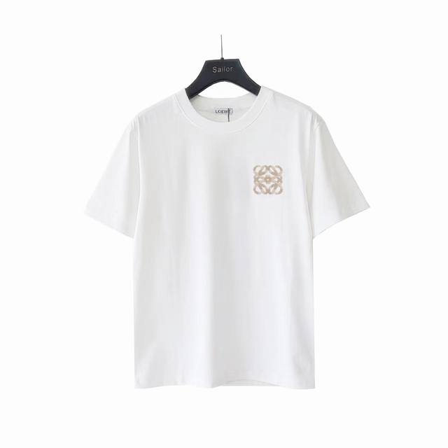 Real shot details + size chart Loewe terry cloth embroidered short-sleeved T-shi