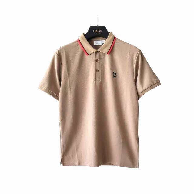 Real Shot Details + Size Chart Burberry Tb Small Logo Embroidered Polo Shirt The