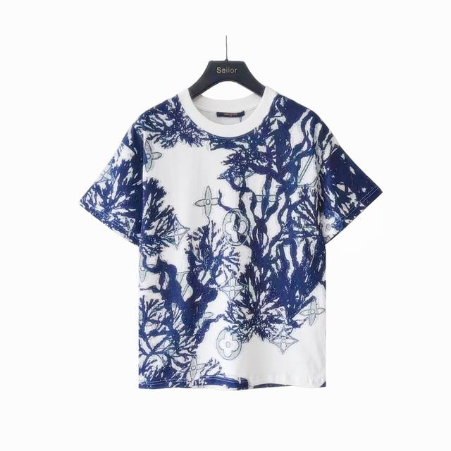 Real shot details + size chart Louis Vuitton plant-based all-over print short-sl