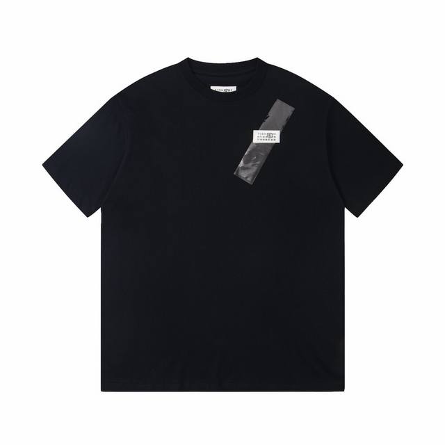 High-quality Maisonmargiela short-sleeved shirt with printed numbers using wash