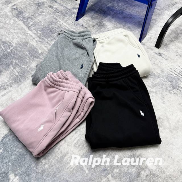 Ralph Lauren Pony Embroidery Couple Style Classic Wide-Leg Straight Leg Pants. T