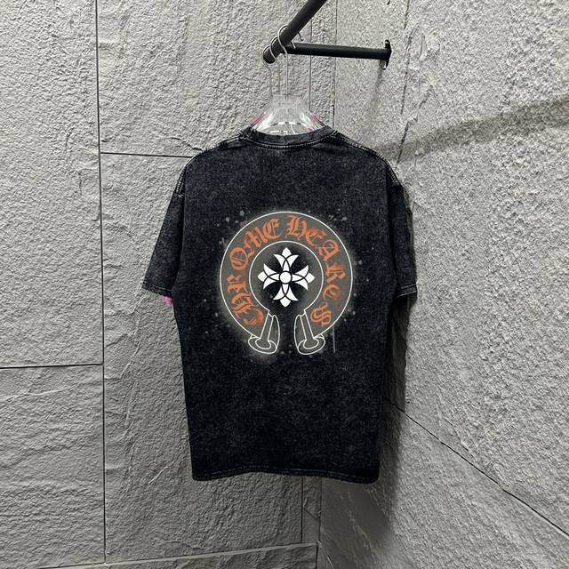 Ch Chrome Hearts* Spring/Summer New Arrival Snowflake Distressed Wash Retro Crew