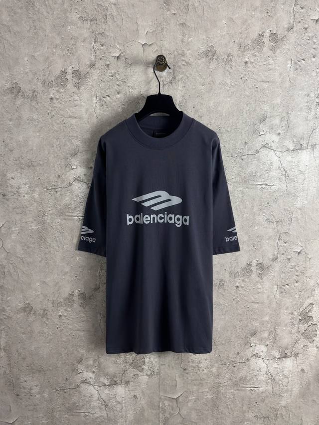 Balenciaga Large M3M Reflective Short-Sleeve T-Shirt ( ) Color: Wax Blue ( ) Si