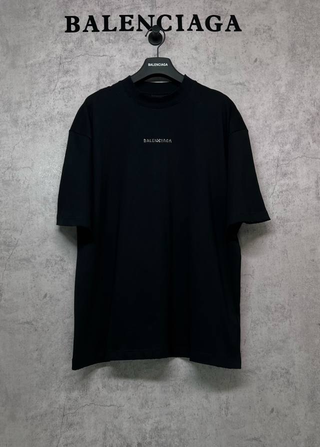Balenciaga Top-Tier 1:1 Official Quality Short-Sleeve T-Shirt with Rhinestone Ho